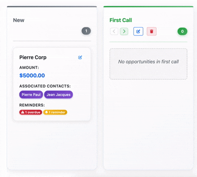 FirstCRM Kanban Demo